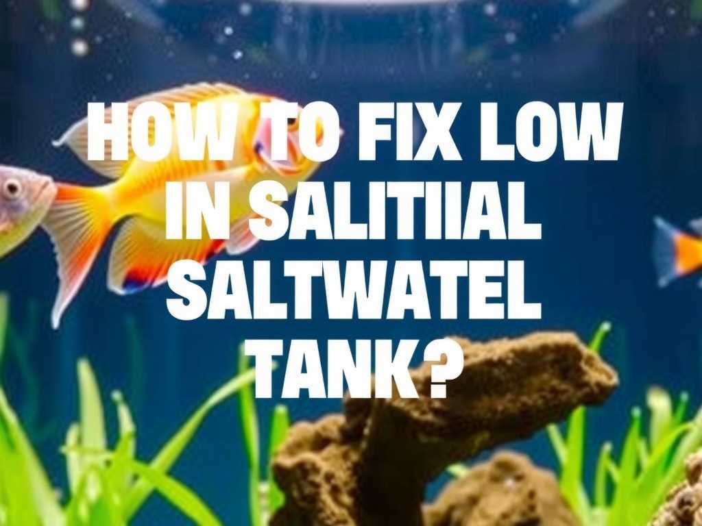 How to Fix Low Salinity in Saltwater Ornamental Fish Tanks: Safe Adjustments